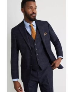 Taylored Navy Black Check Suit